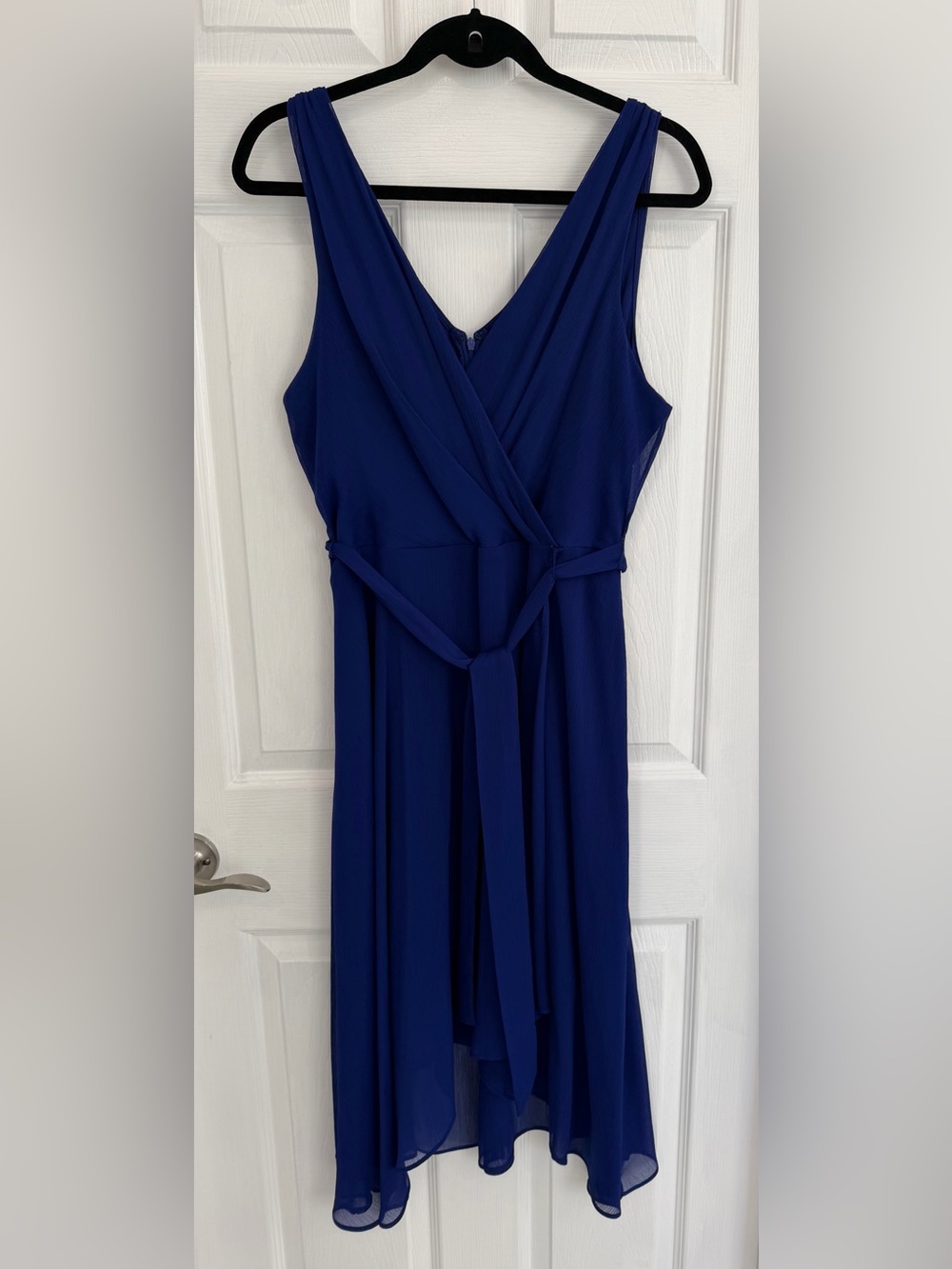 DKNY Royal Blue Sleeveless Wrap  Dress